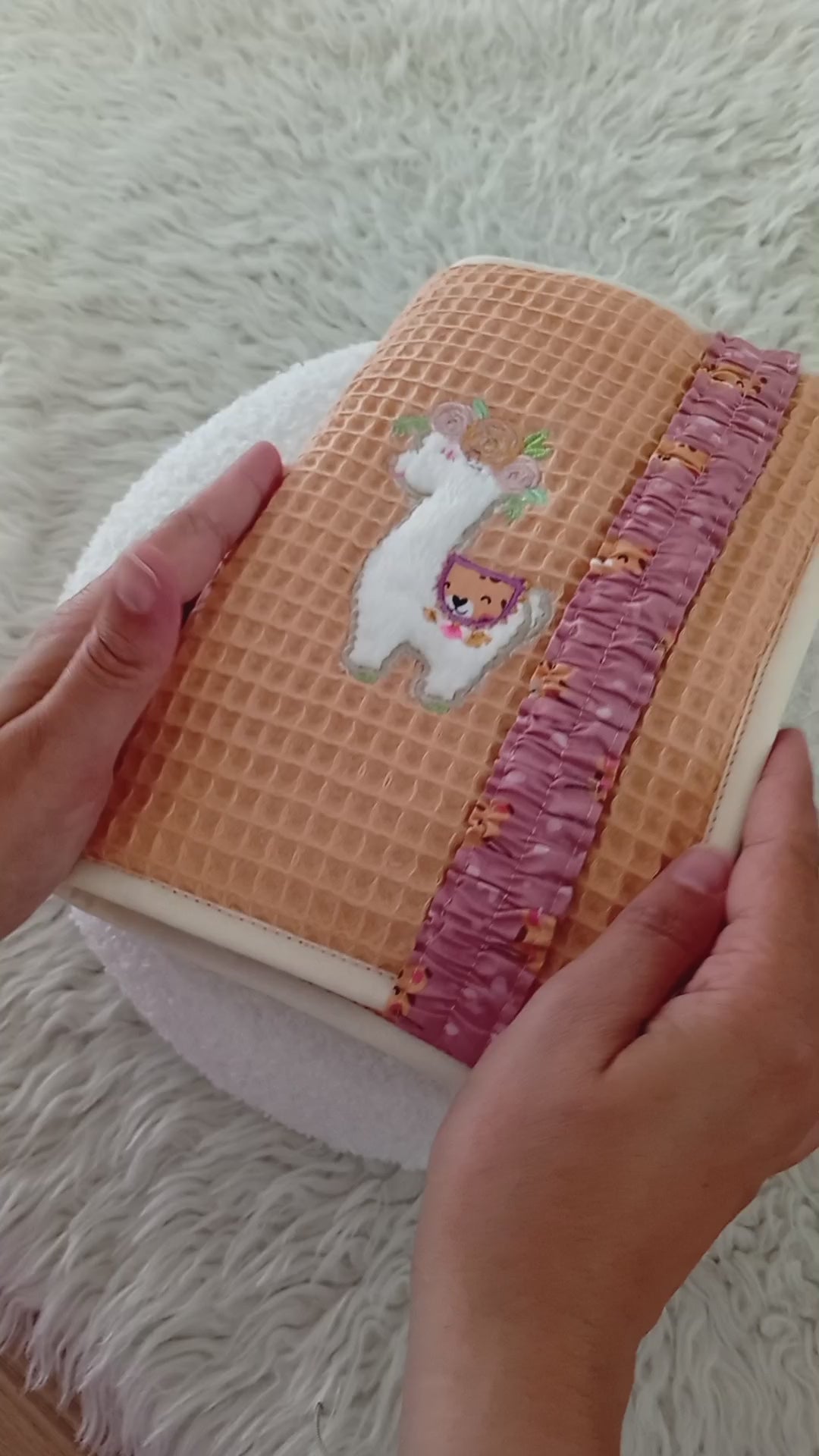 Protège ton carnet | Melon-Léopard Rose