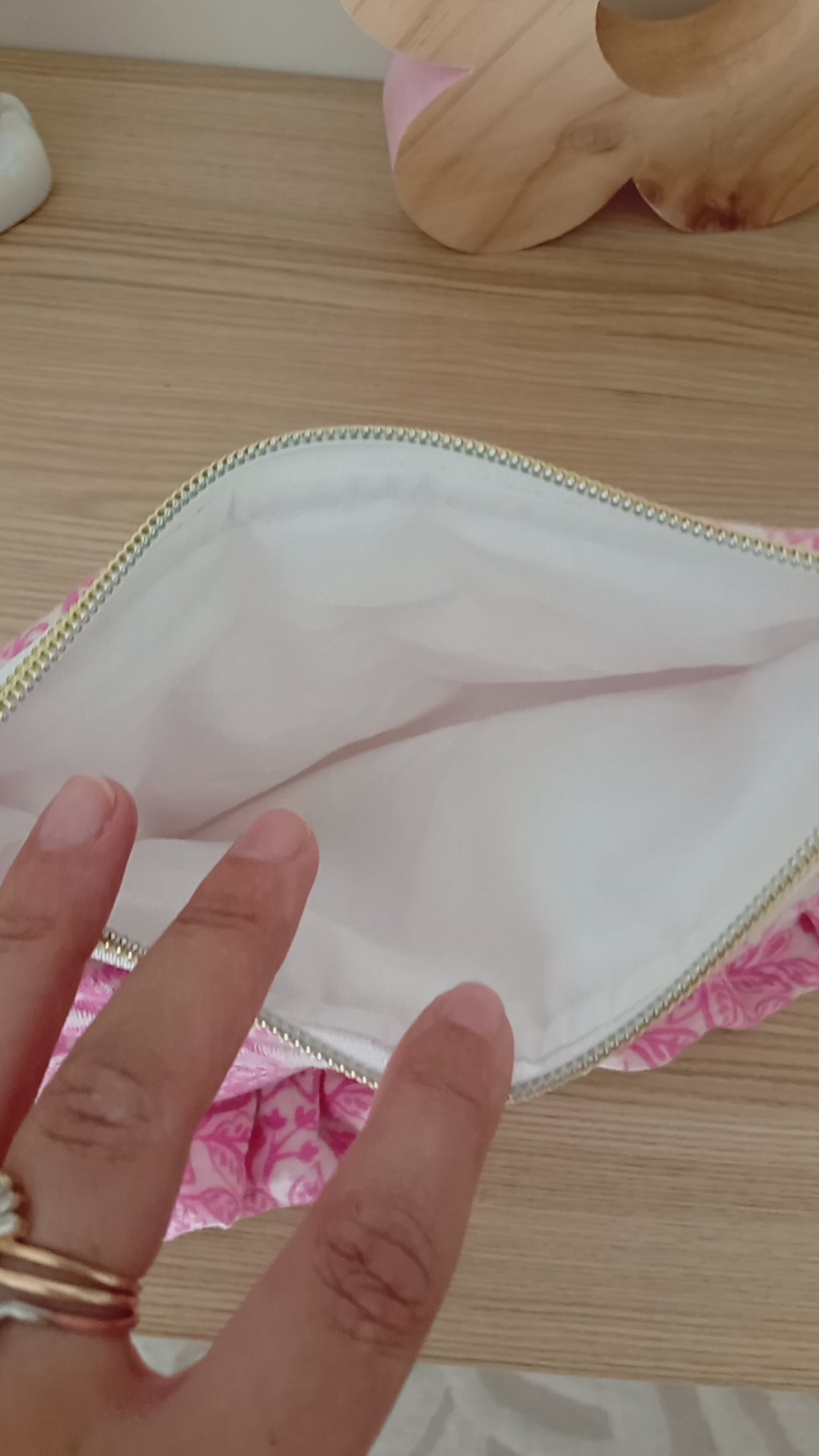 Mini Pochette | Fleurs Rose