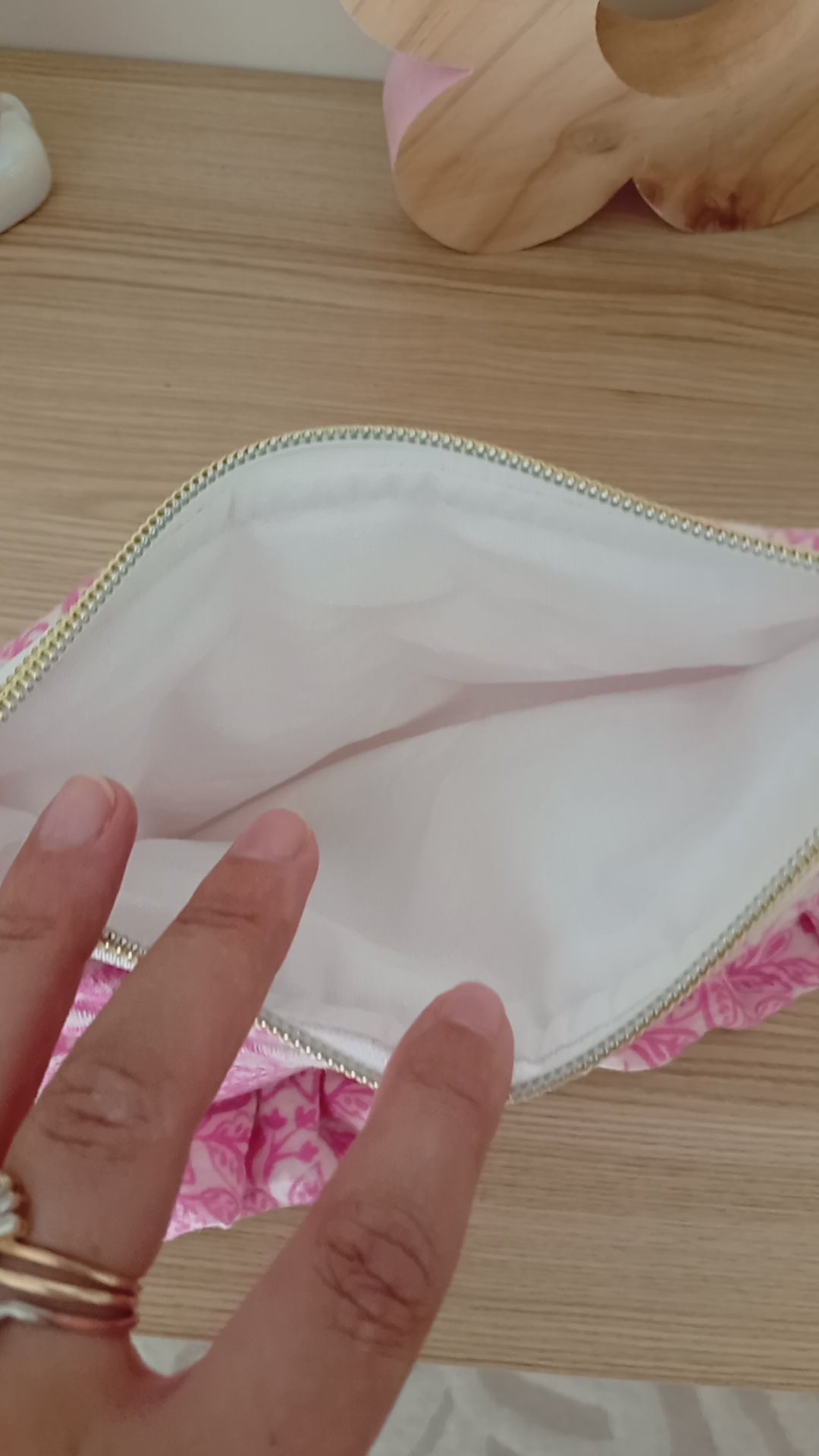 Mini Pochette | Fleurs Rose
