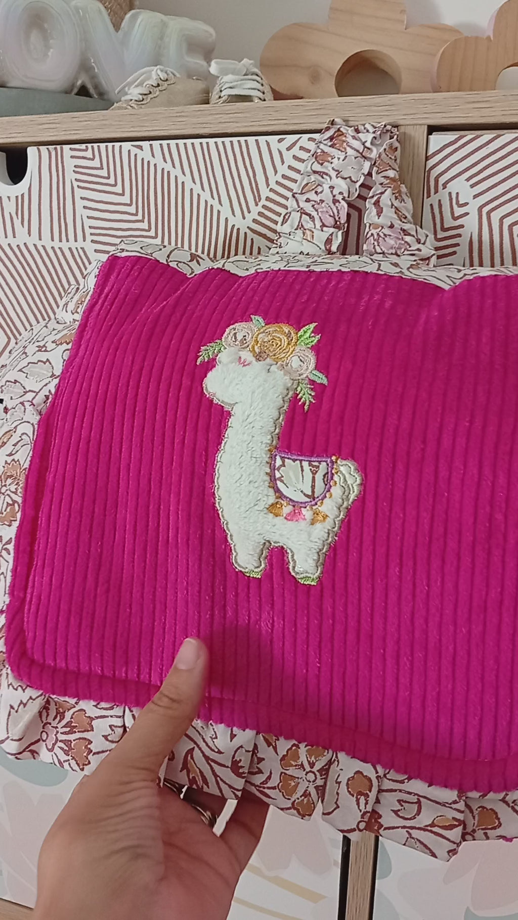 Le 1er sac de demoiselle Lama Fuchsia | Pastel